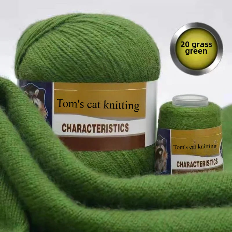 Mink thread wool ball self-woven scarf hat sweater jacket stick crochet DIY hand-woven material ball thread