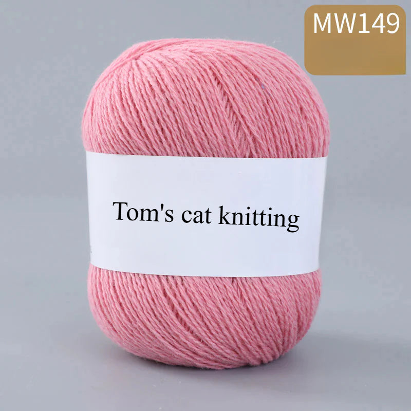 62 color 100% pure wool thread, Australian DIY14s/2 medium rough hand-knitted merino yarn