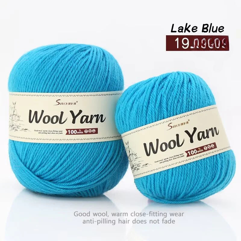 Wool knitted scarf thread handwoven DIY wool knitted hat shawl hook doll wool