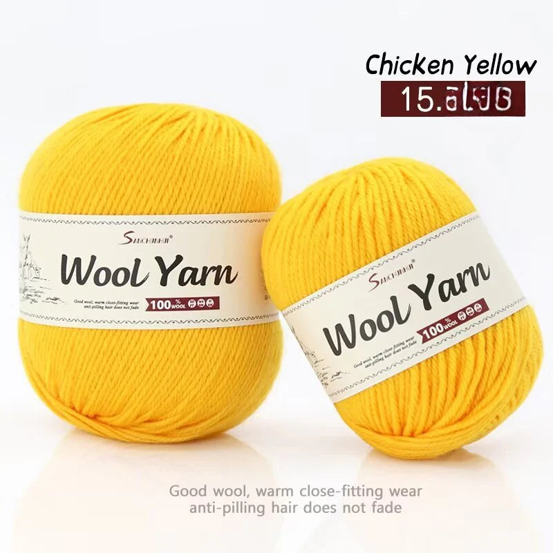Wool knitted scarf thread handwoven DIY wool knitted hat shawl hook doll wool