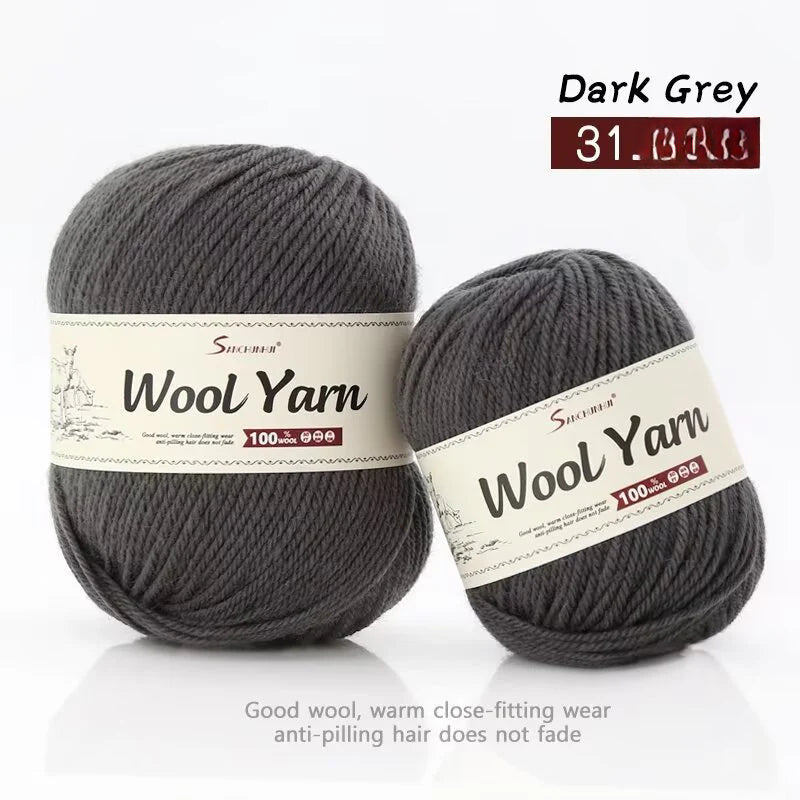 Wool knitted scarf thread handwoven DIY wool knitted hat shawl hook doll wool