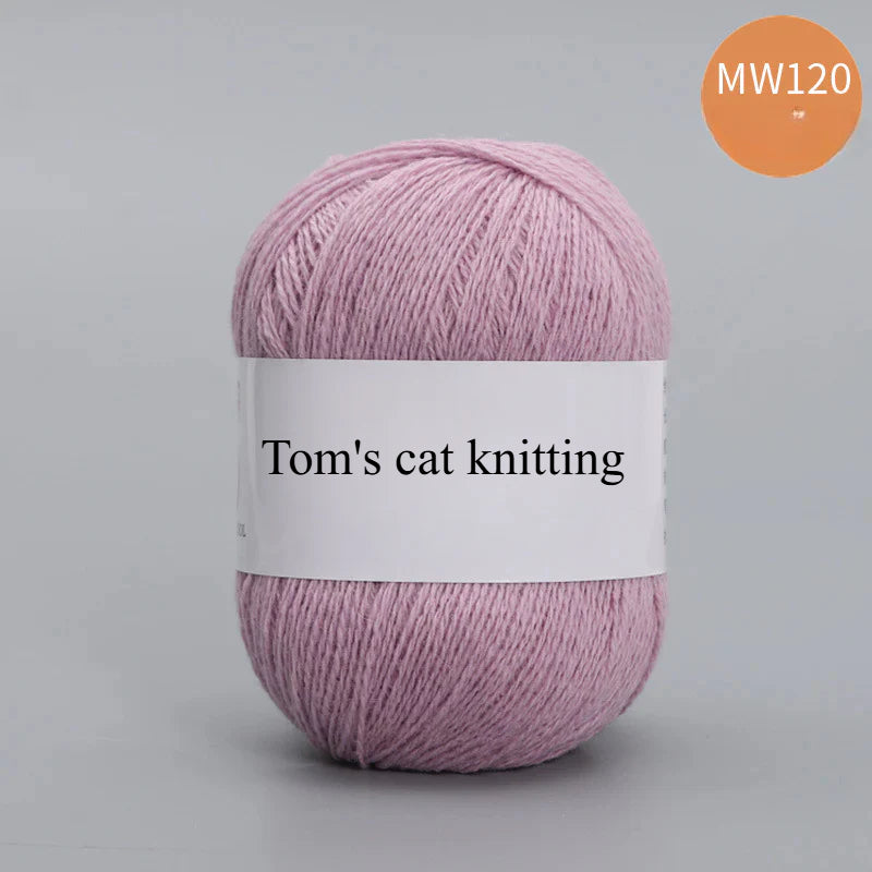 62 color 100% pure wool thread, Australian DIY14s/2 medium rough hand-knitted merino yarn