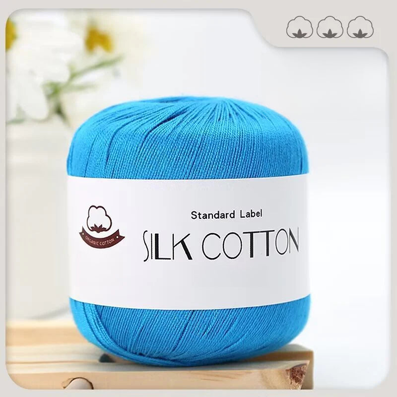 Silk cotton lace thread, moisture absorption and heat resistance, comfortable and soft, suitable for hand-woven smooth worsted