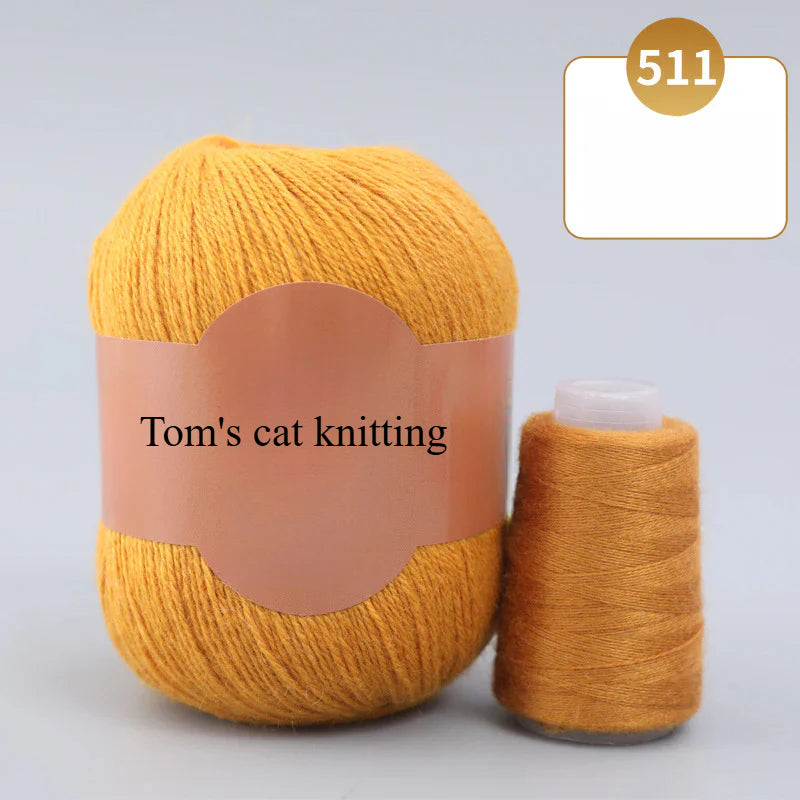 Soft gold, cashmere yarn,sales of medium and rough hand-woven yarn wool