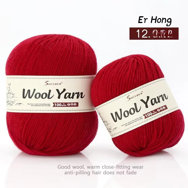 Wool knitted scarf thread handwoven DIY wool knitted hat shawl hook doll wool