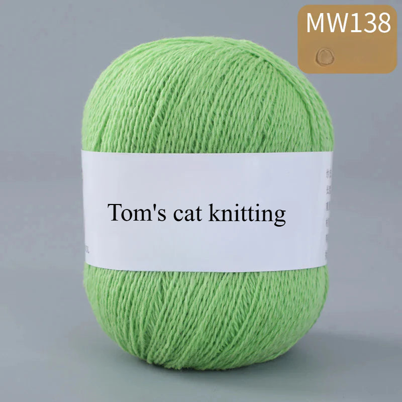 62 color 100% pure wool thread, Australian DIY14s/2 medium rough hand-knitted merino yarn