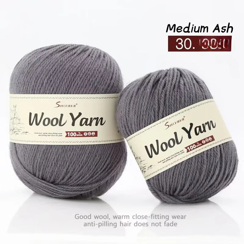 Wool knitted scarf thread handwoven DIY wool knitted hat shawl hook doll wool
