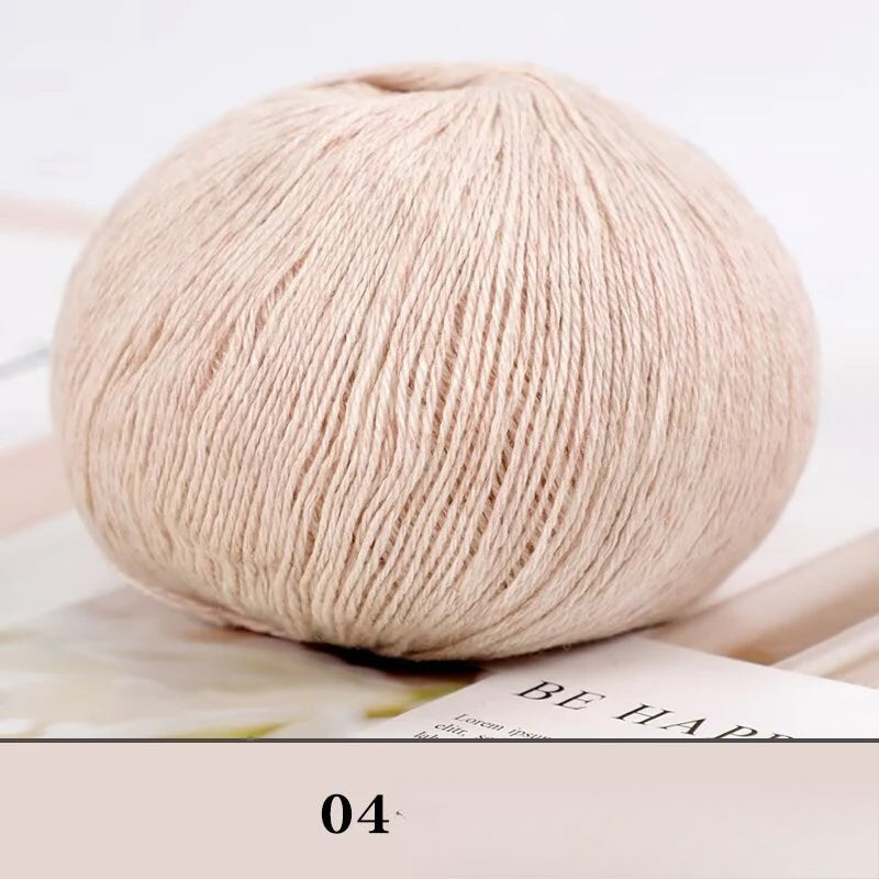 Cashmere thread, hand-woven medium and rough sweater, scarf, wool ball