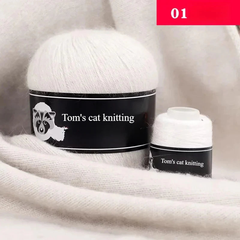 High-quality hand-woven mink thread 24/3 strands medium and thick wool with small shaft long hair mink knitting sweater scarf thread