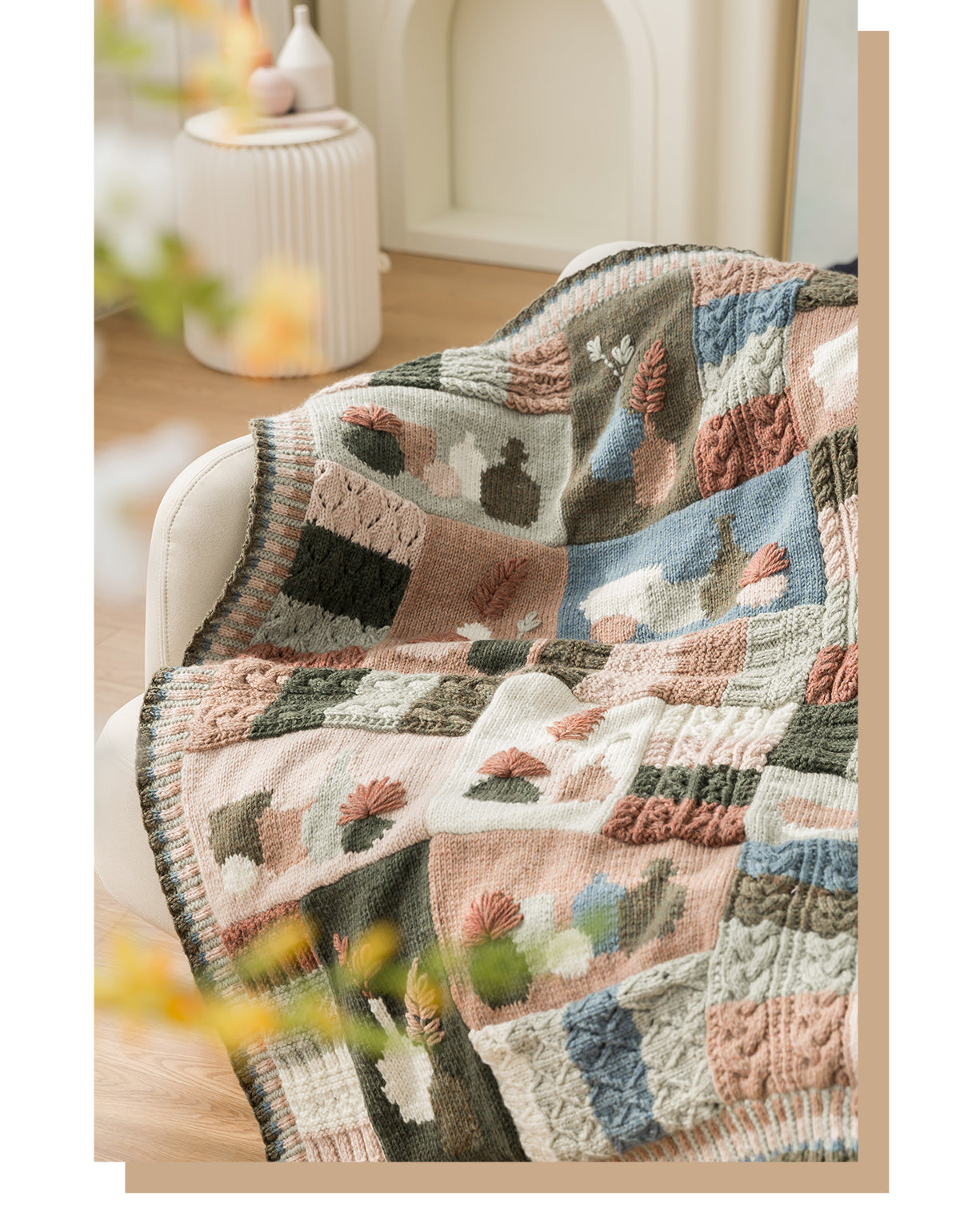 Knit handmade   Blanket      wool  yarn   Special gift knit blanket