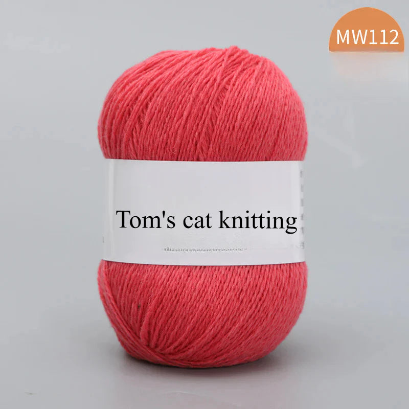 62 color 100% pure wool thread, Australian DIY14s/2 medium rough hand-knitted merino yarn