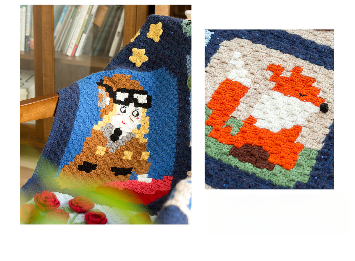 Knit handmade   Blanket    The Little Prince