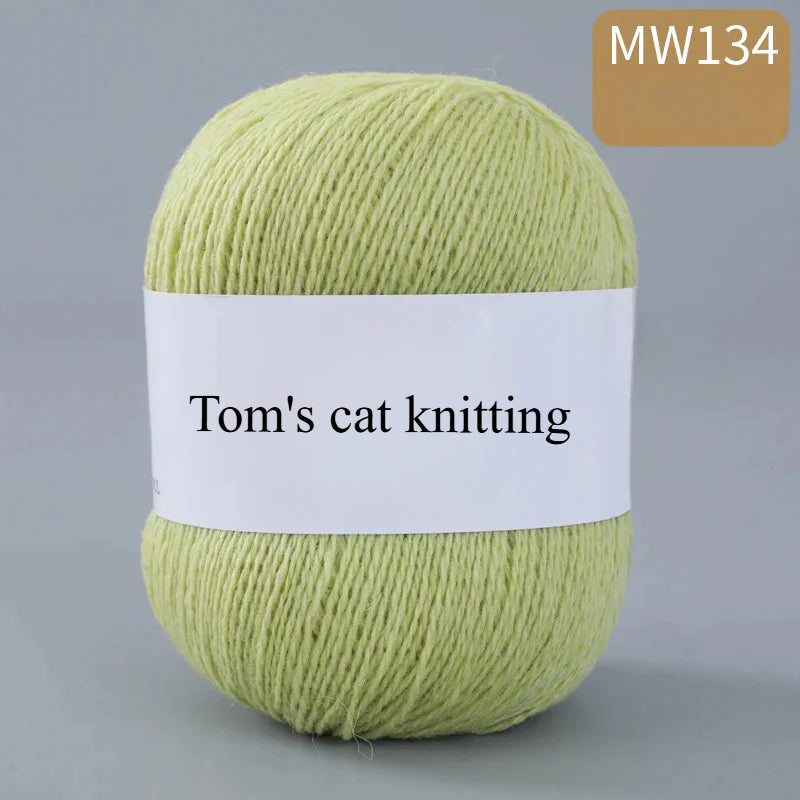 62 color 100% pure wool thread, Australian DIY14s/2 medium rough hand-knitted merino yarn