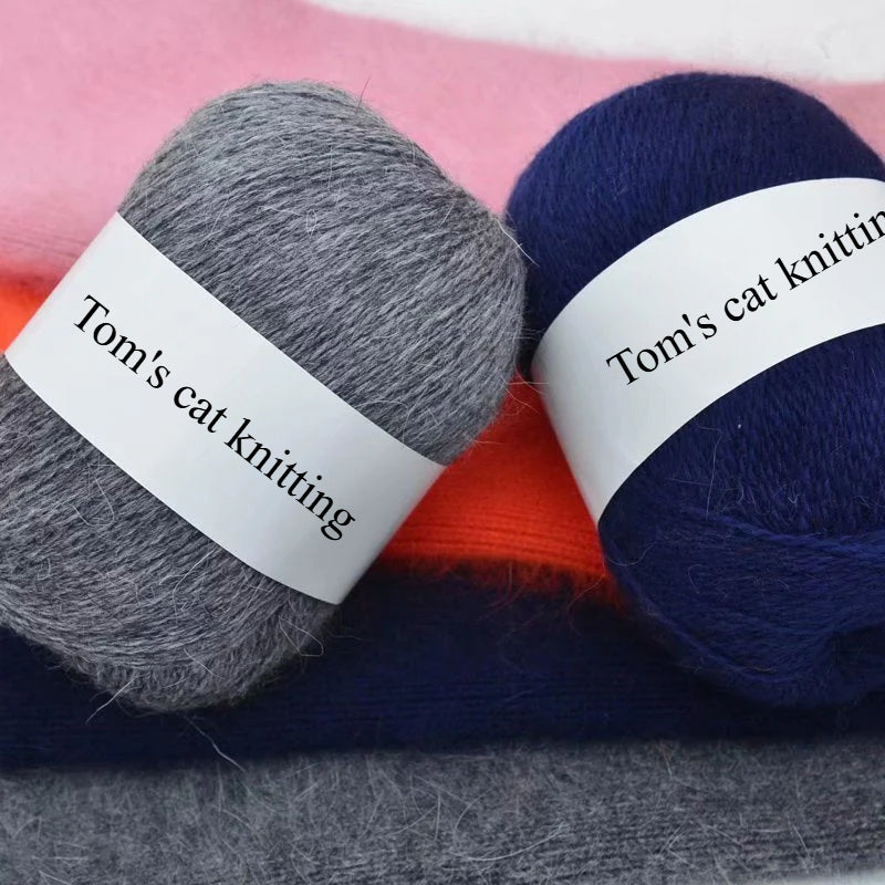 Orchid mink hand-woven thread, medium coarse Dai mink cashmere significant other wool