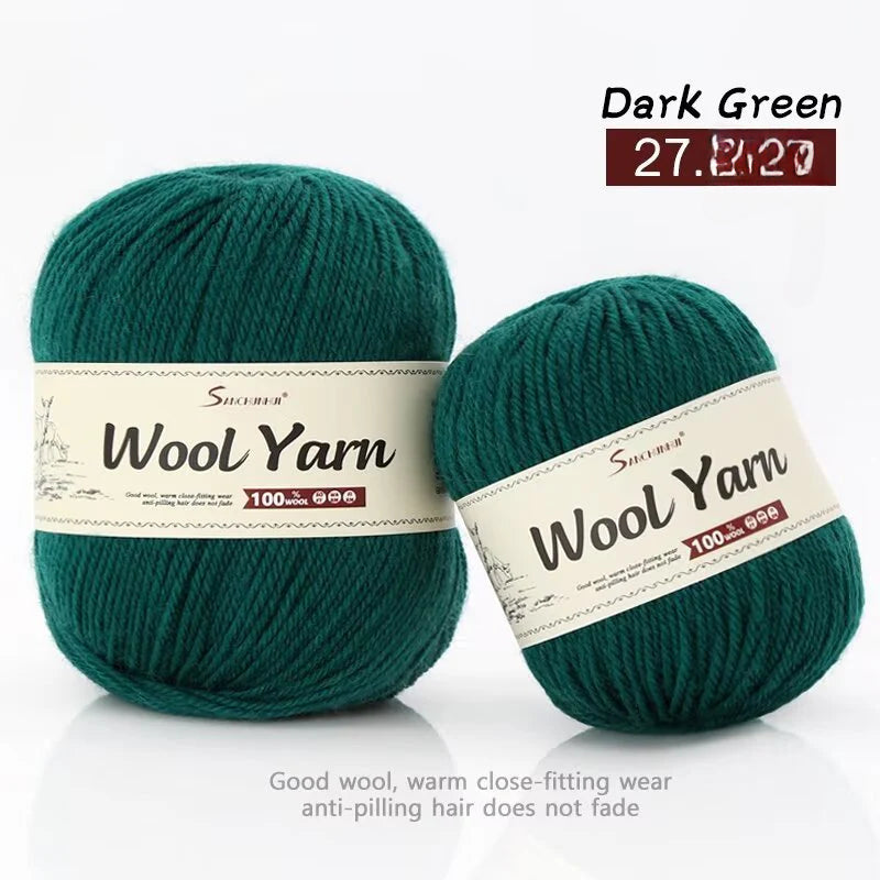 Wool knitted scarf thread handwoven DIY wool knitted hat shawl hook doll wool