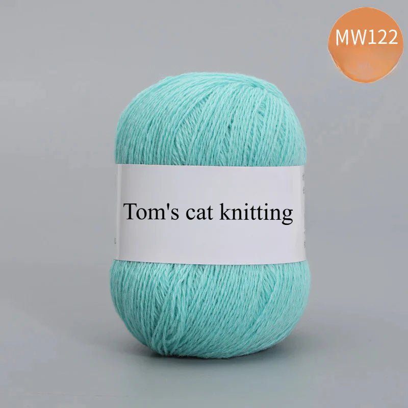 62 color 100% pure wool thread, Australian DIY14s/2 medium rough hand-knitted merino yarn