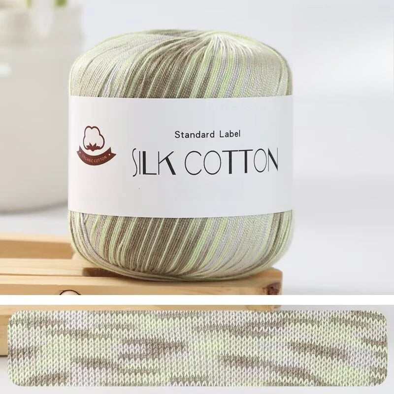 Silk cotton lace thread, moisture absorption and heat resistance, comfortable and soft, suitable for hand-woven smooth worsted