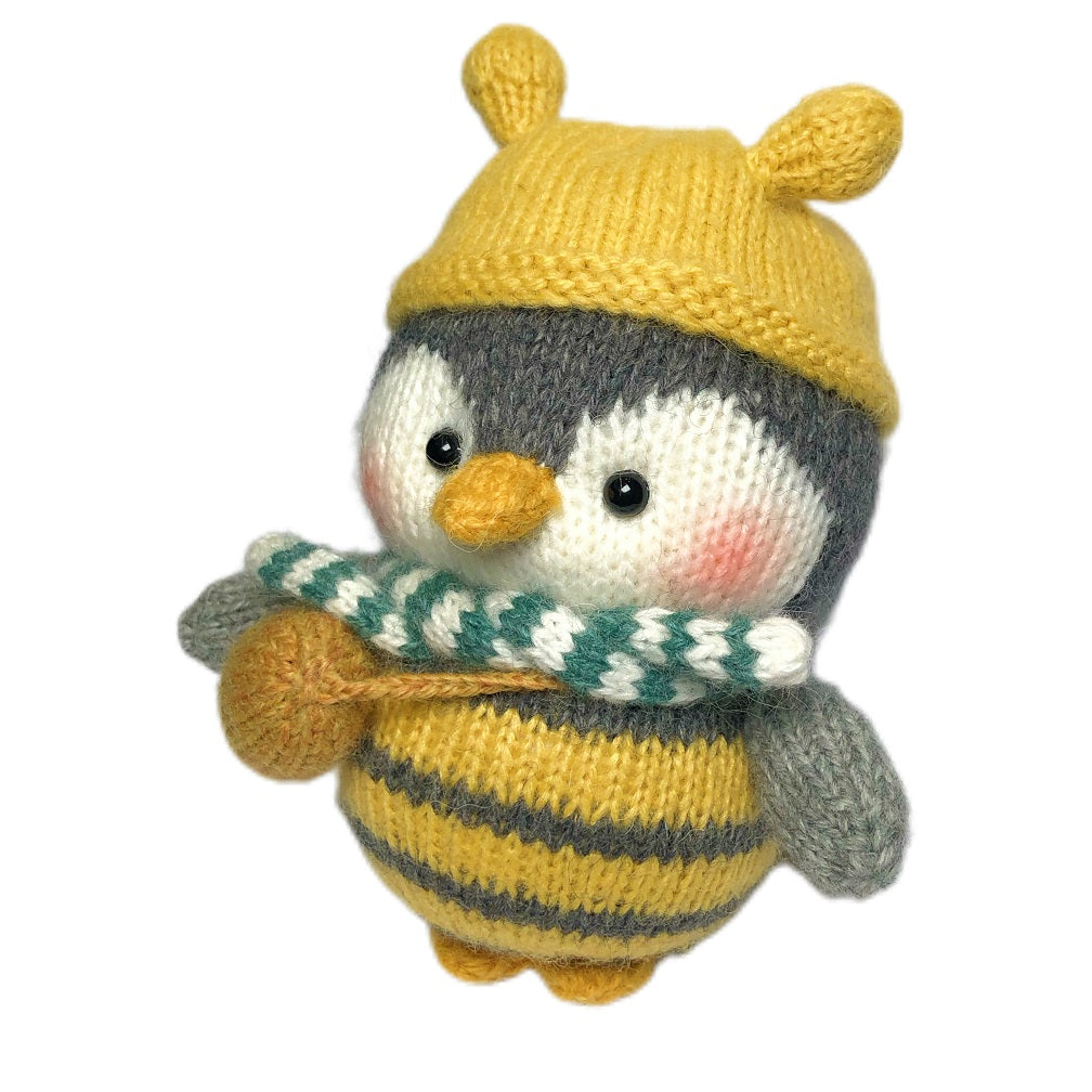 Handmade  knit  Soft  toys   Clothed Cute Penguin Stuffed Animal in Dress handmade toy