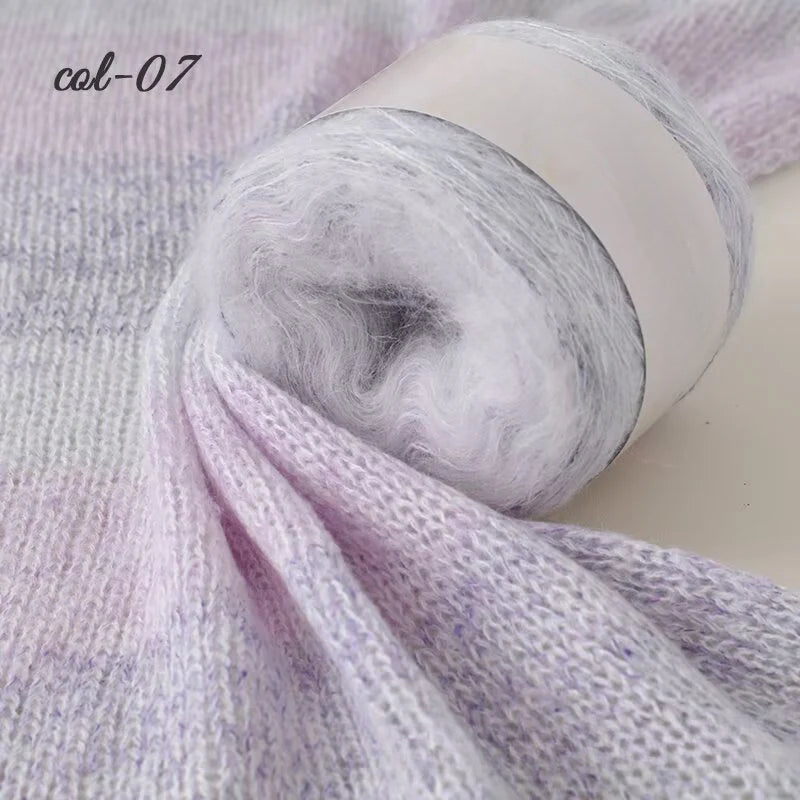 Long-section dyed mohair hand-woven sweater cake line DIY scarf line hand-woven sweater ball line