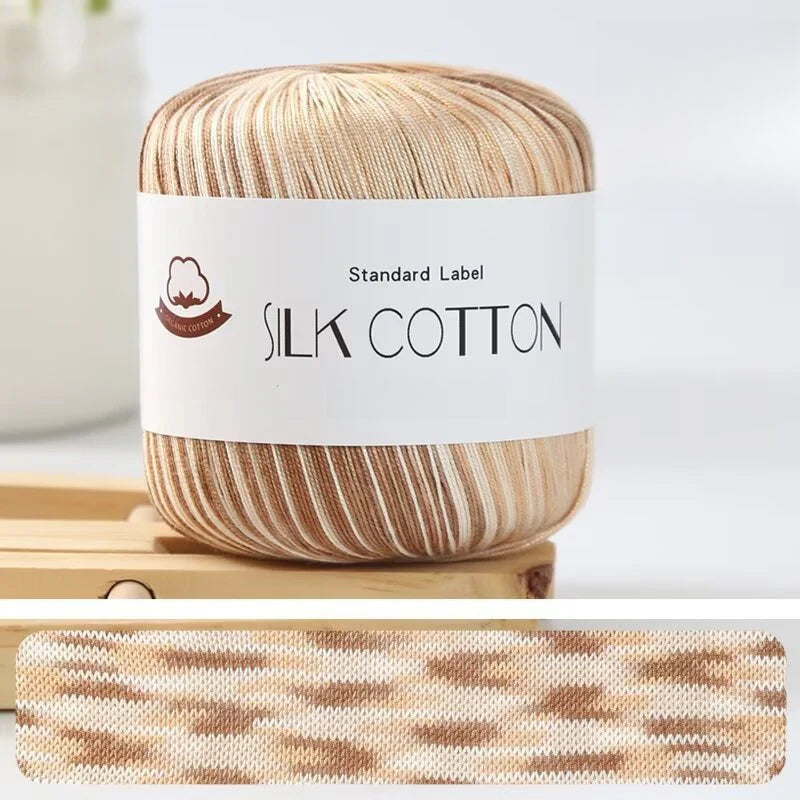Silk cotton lace thread, moisture absorption and heat resistance, comfortable and soft, suitable for hand-woven smooth worsted