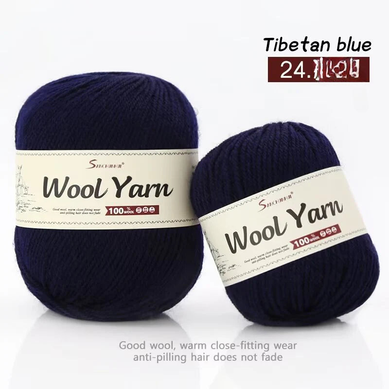 Wool knitted scarf thread handwoven DIY wool knitted hat shawl hook doll wool
