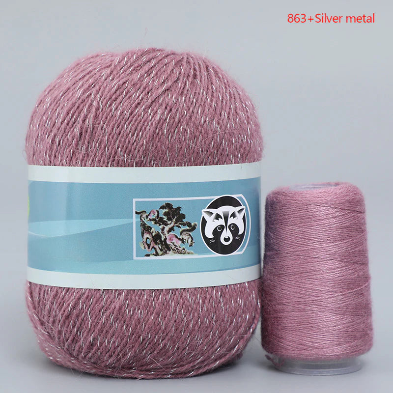 3 sets/bag, long-haired mink fleece yarn