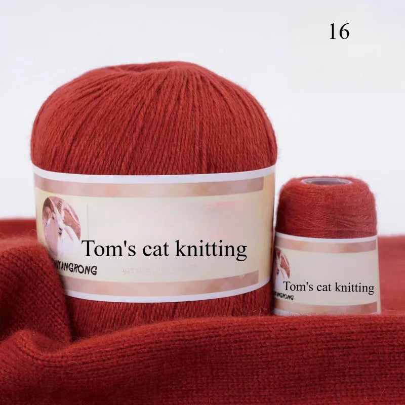 Medium and thick hand-woven 6 + 6 thread, machine-woven baby scarf thread, mink thread