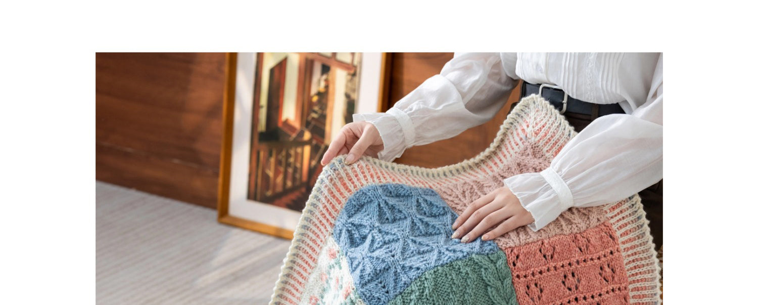 Knit handmade   Blanket    Wool yarn  Special gift