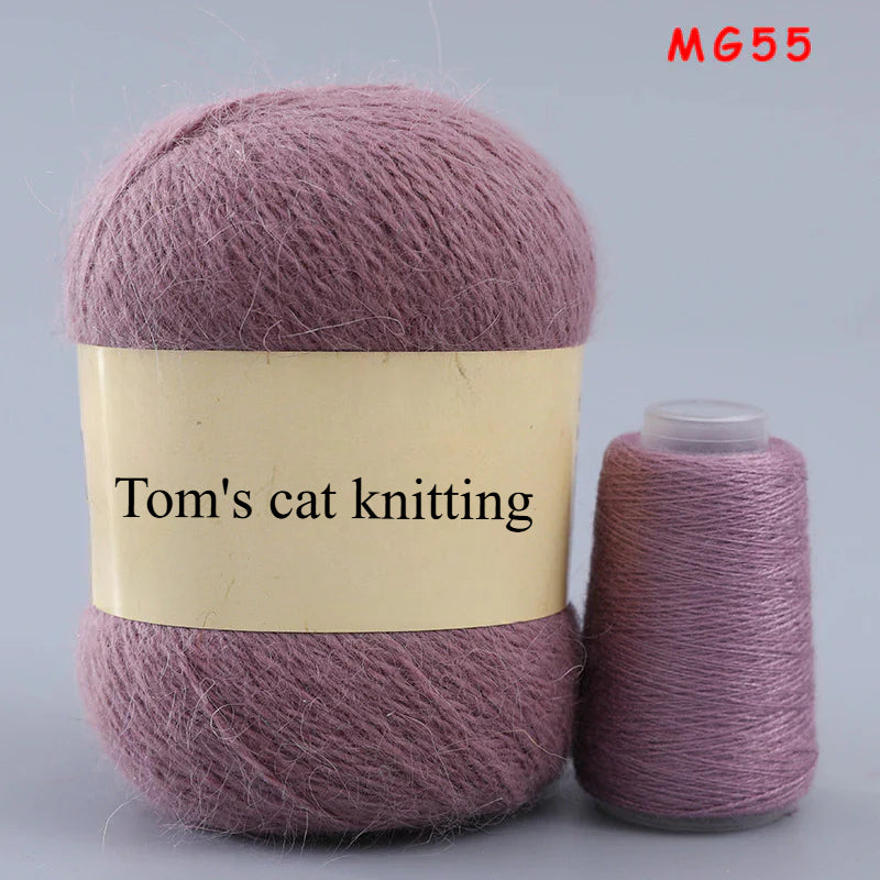 Long-haired mink fleece yarn,  13s/2 medium and thick hand-woven rabbit wool