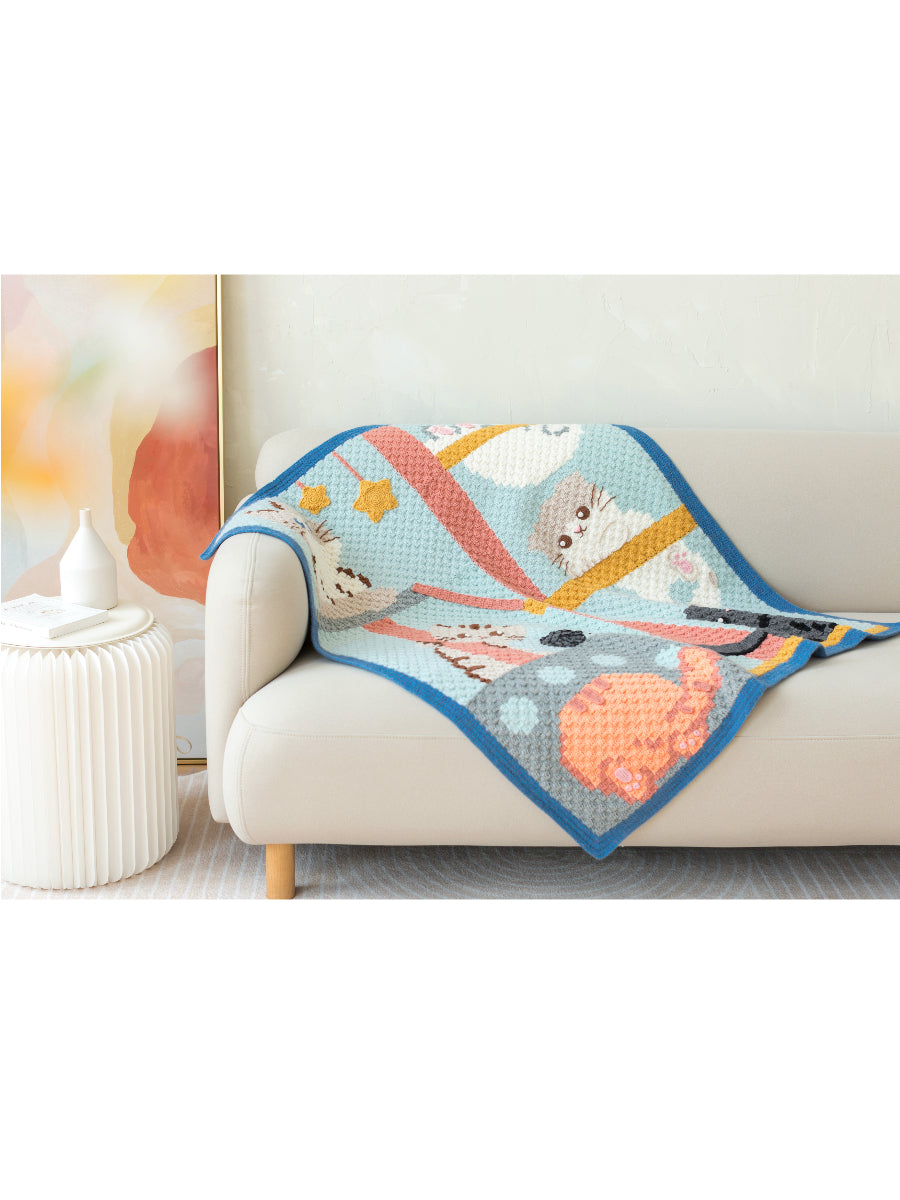 Knit handmade   Blanket      Cotton thread   Special gift cat blanket