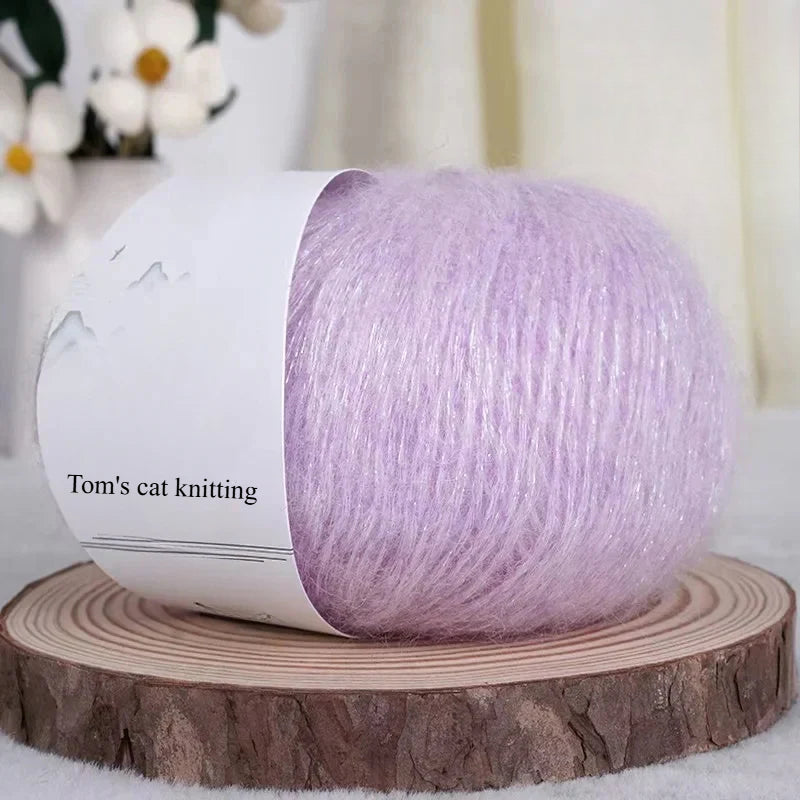 Star shallot with shiny silk wool 25g hand-woven medium and coarse wool knitting sweater jacket thread