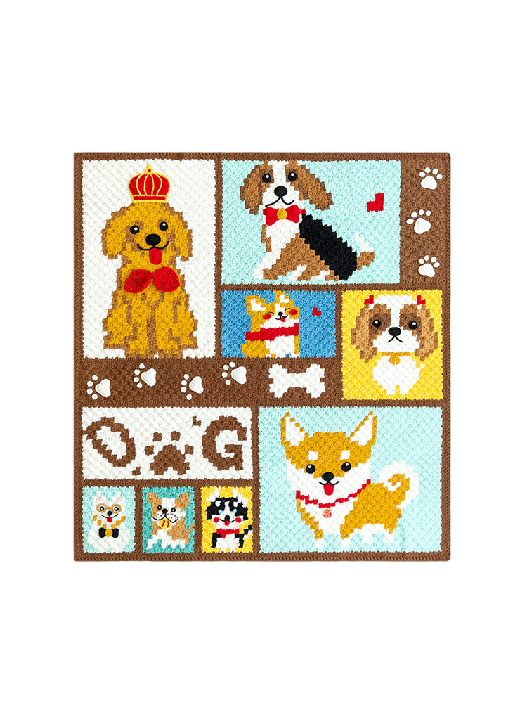 Knit handmade   Blanket      Cotton thread   Special gift  dogs cute