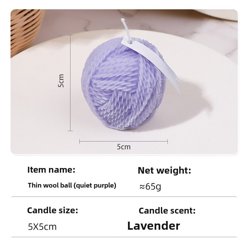 Yarn ball scented candle  paraffin modilan ornament gift