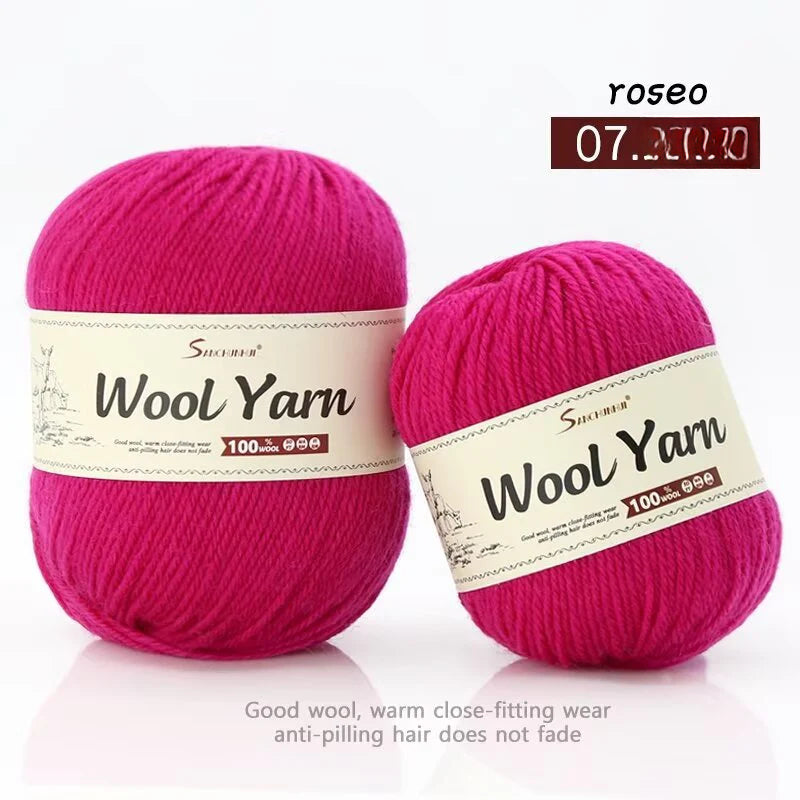 Wool knitted scarf thread handwoven DIY wool knitted hat shawl hook doll wool
