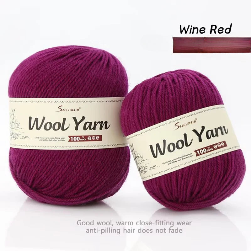 Wool knitted scarf thread handwoven DIY wool knitted hat shawl hook doll wool