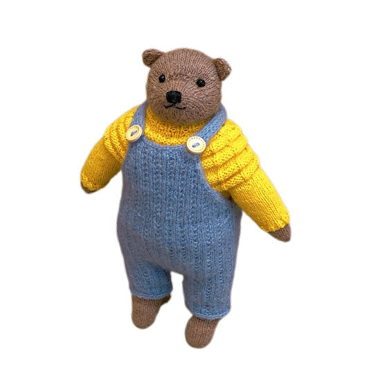 hand knit  Soft  toys   Clothed Cute  bear Stuffed Animal in Dress