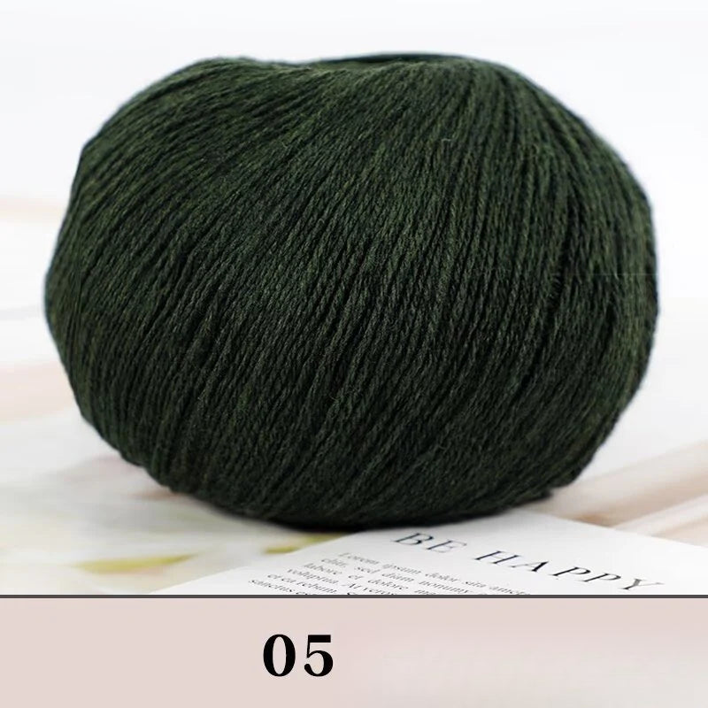 Cashmere thread, hand-woven medium and rough sweater, scarf, wool ball
