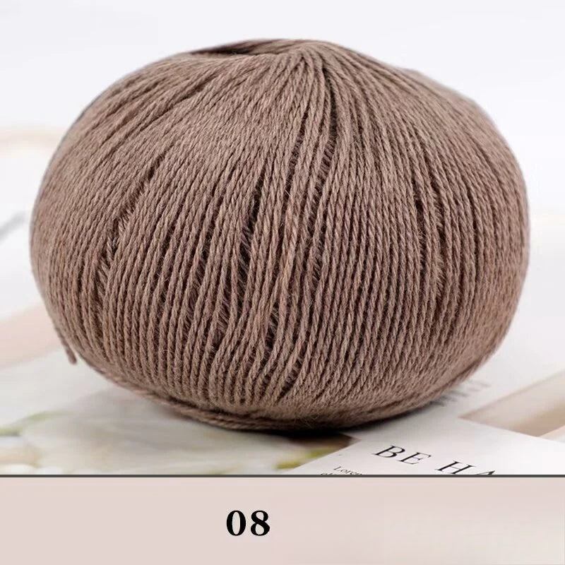 Cashmere thread, hand-woven medium and rough sweater, scarf, wool ball