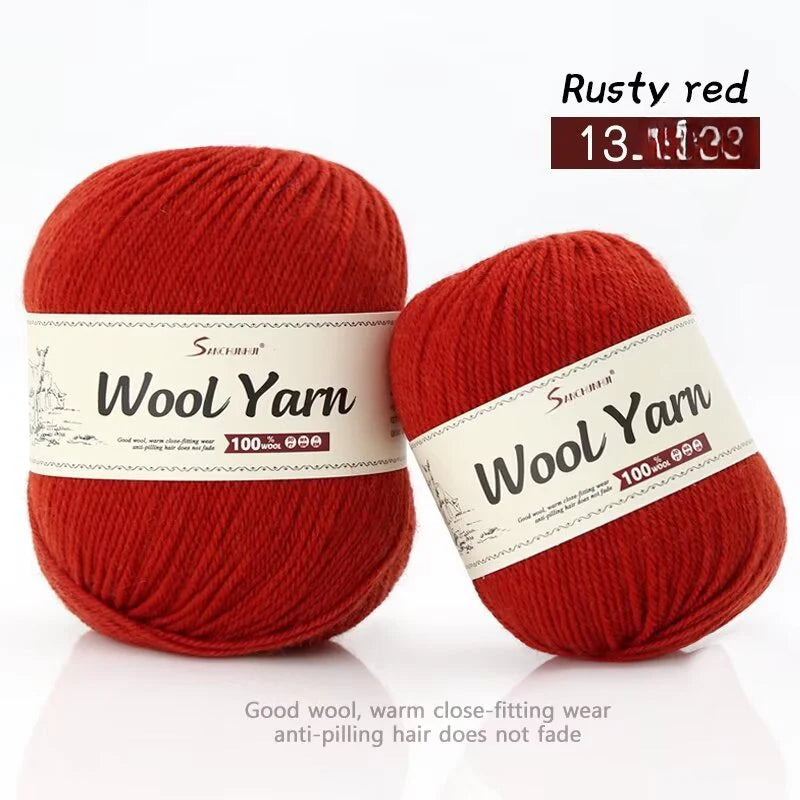 Wool knitted scarf thread handwoven DIY wool knitted hat shawl hook doll wool