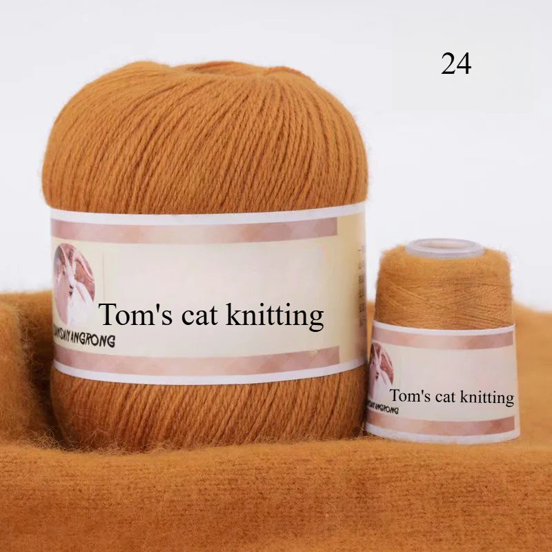 Medium and thick hand-woven 6 + 6 thread, machine-woven baby scarf thread, mink thread