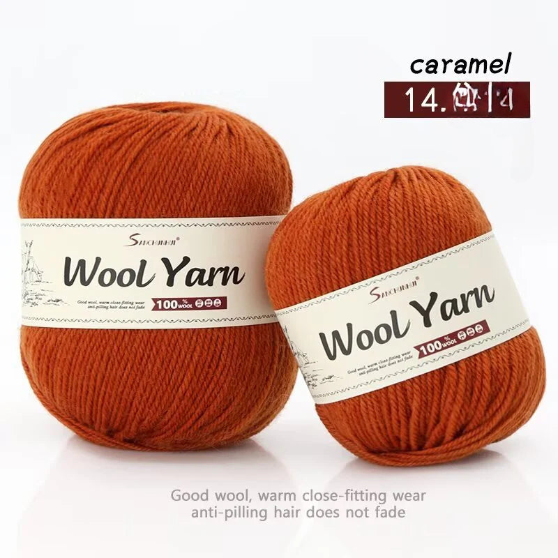 Wool knitted scarf thread handwoven DIY wool knitted hat shawl hook doll wool