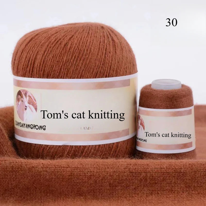 Medium and thick hand-woven 6 + 6 thread, machine-woven baby scarf thread, mink thread