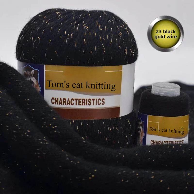 Mink thread wool ball self-woven scarf hat sweater jacket stick crochet DIY hand-woven material ball thread