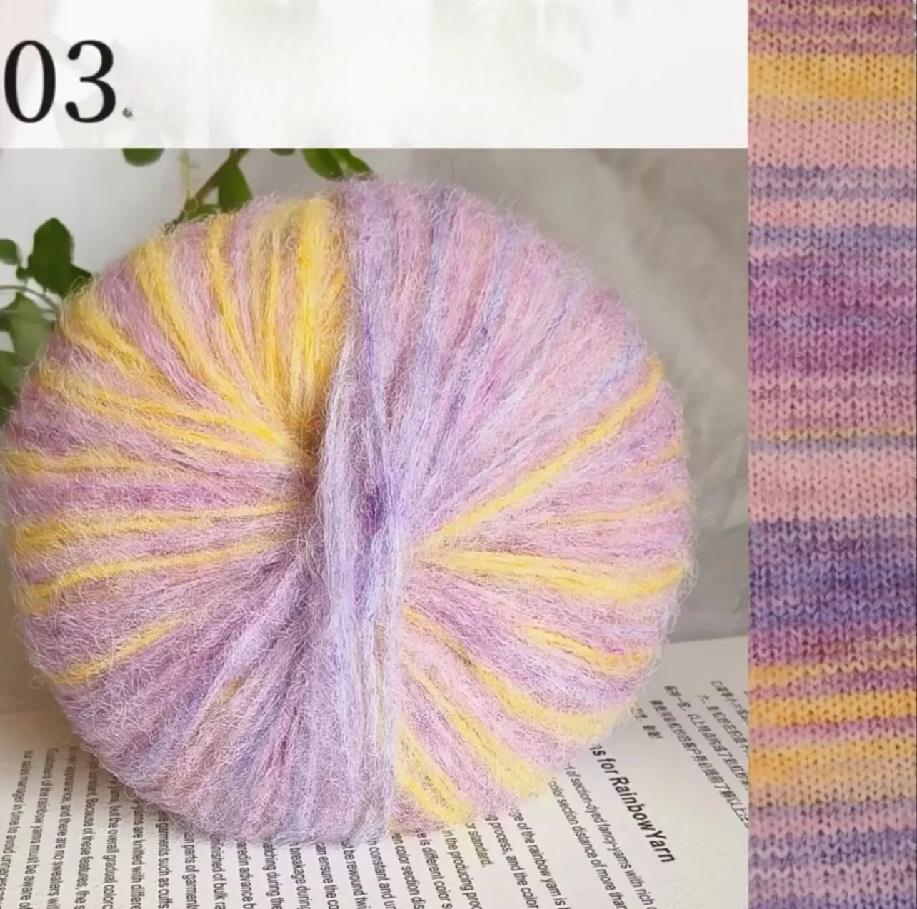 Oil painting series spray hair mohair hand dye gradual change long hair segment dye rainbow wool mohair hand knitted sweater scarf