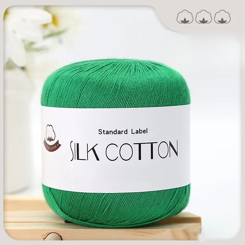Silk cotton lace thread, moisture absorption and heat resistance, comfortable and soft, suitable for hand-woven smooth worsted