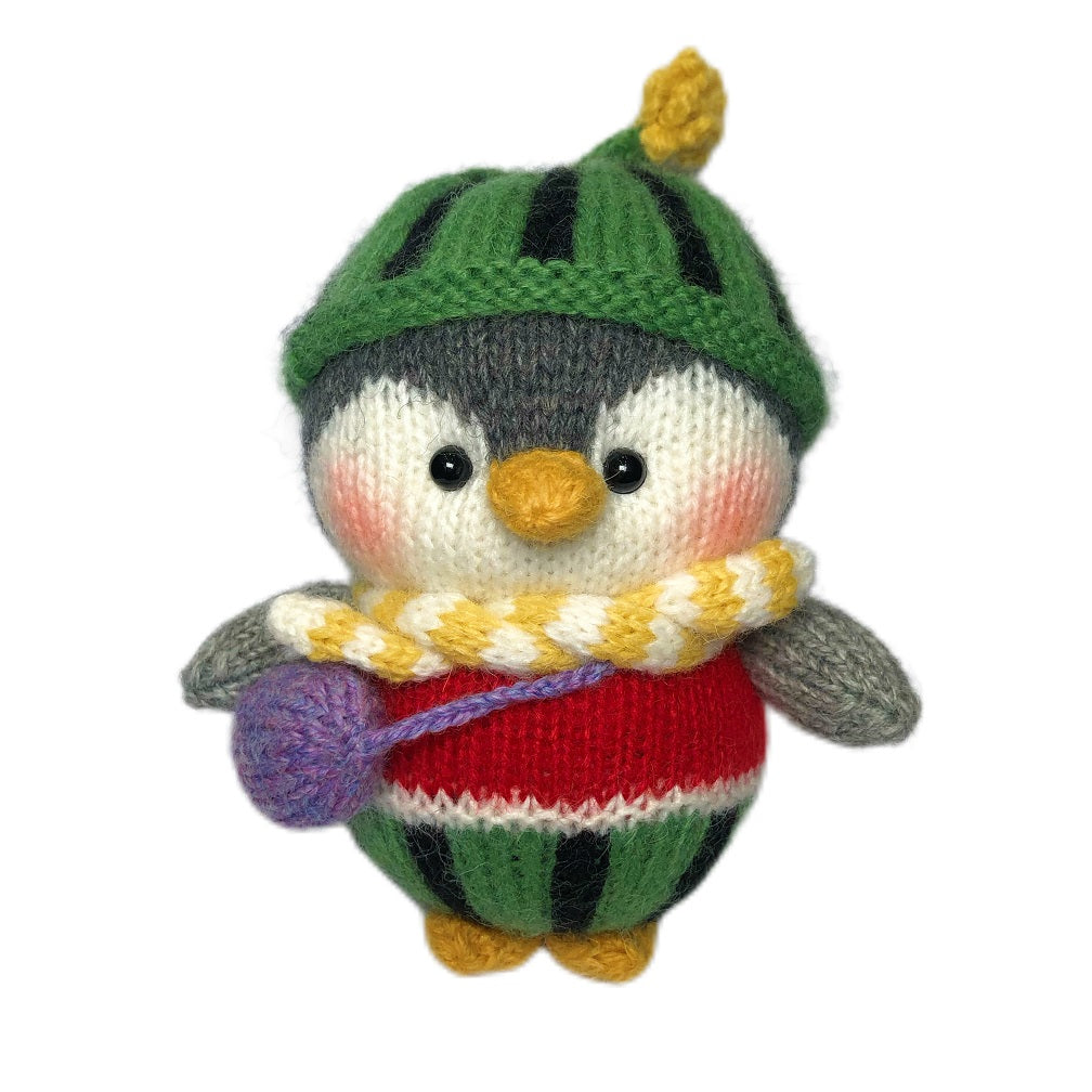 Handmade  knit  Soft  toys   Clothed Cute Penguin Stuffed Animal in Dress handmade toy