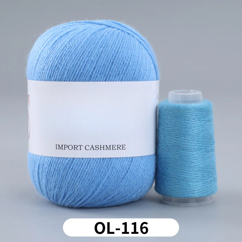 High matching hand-knitted cashmere thread DIY handmade three-strand medium-thick knitted wool thread 25-color