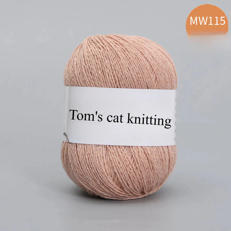 62 color 100% pure wool thread, Australian DIY14s/2 medium rough hand-knitted merino yarn