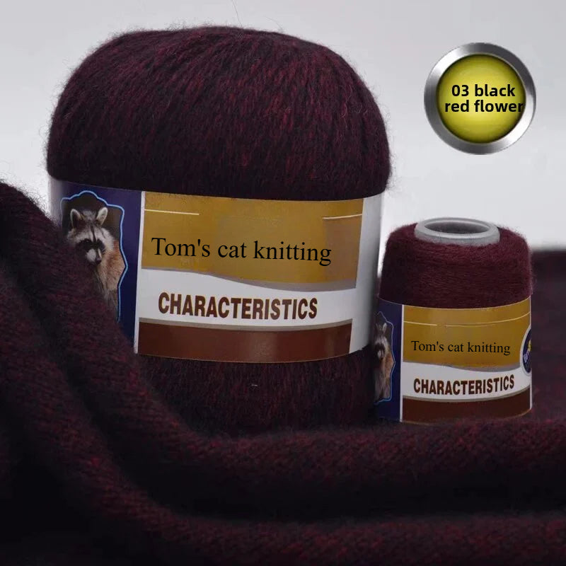 Mink thread wool ball self-woven scarf hat sweater jacket stick crochet DIY hand-woven material ball thread