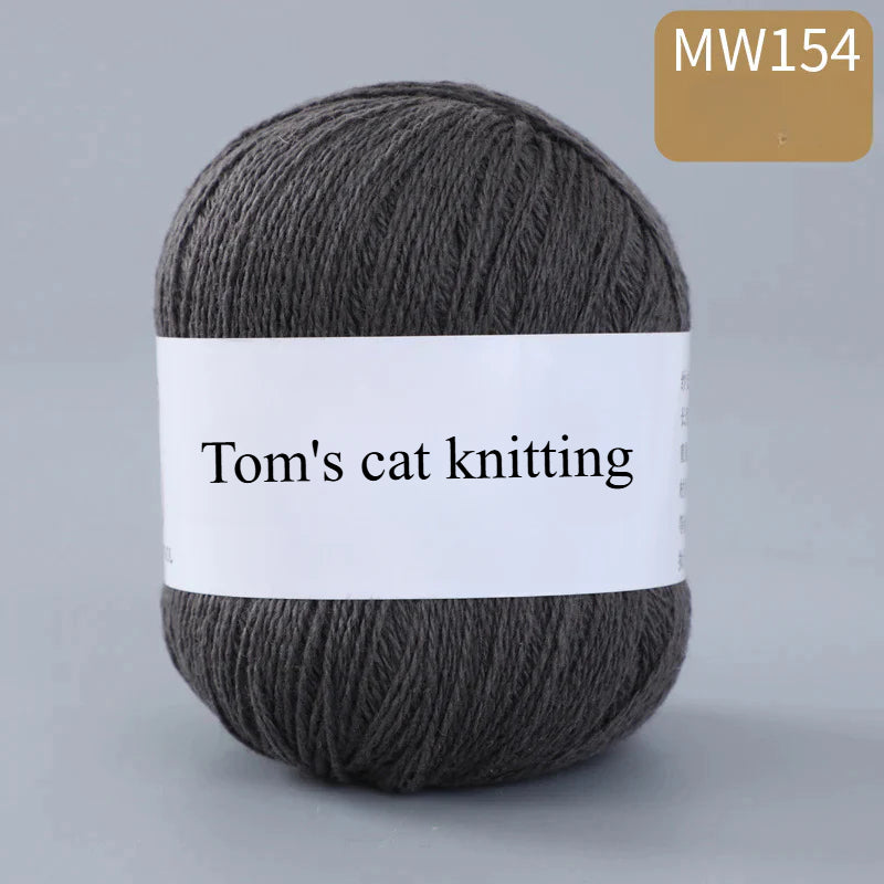 62 color 100% pure wool thread, Australian DIY14s/2 medium rough hand-knitted merino yarn